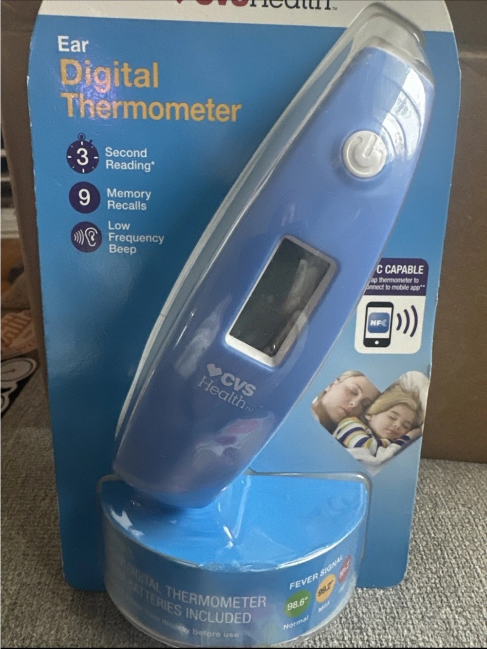 CVS Health Ear Digital Thermometer - Blue